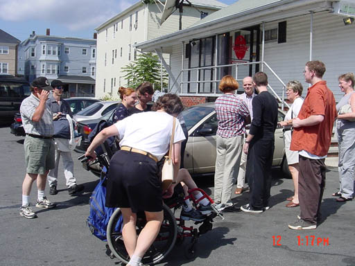 Johnson's gather in parking lot